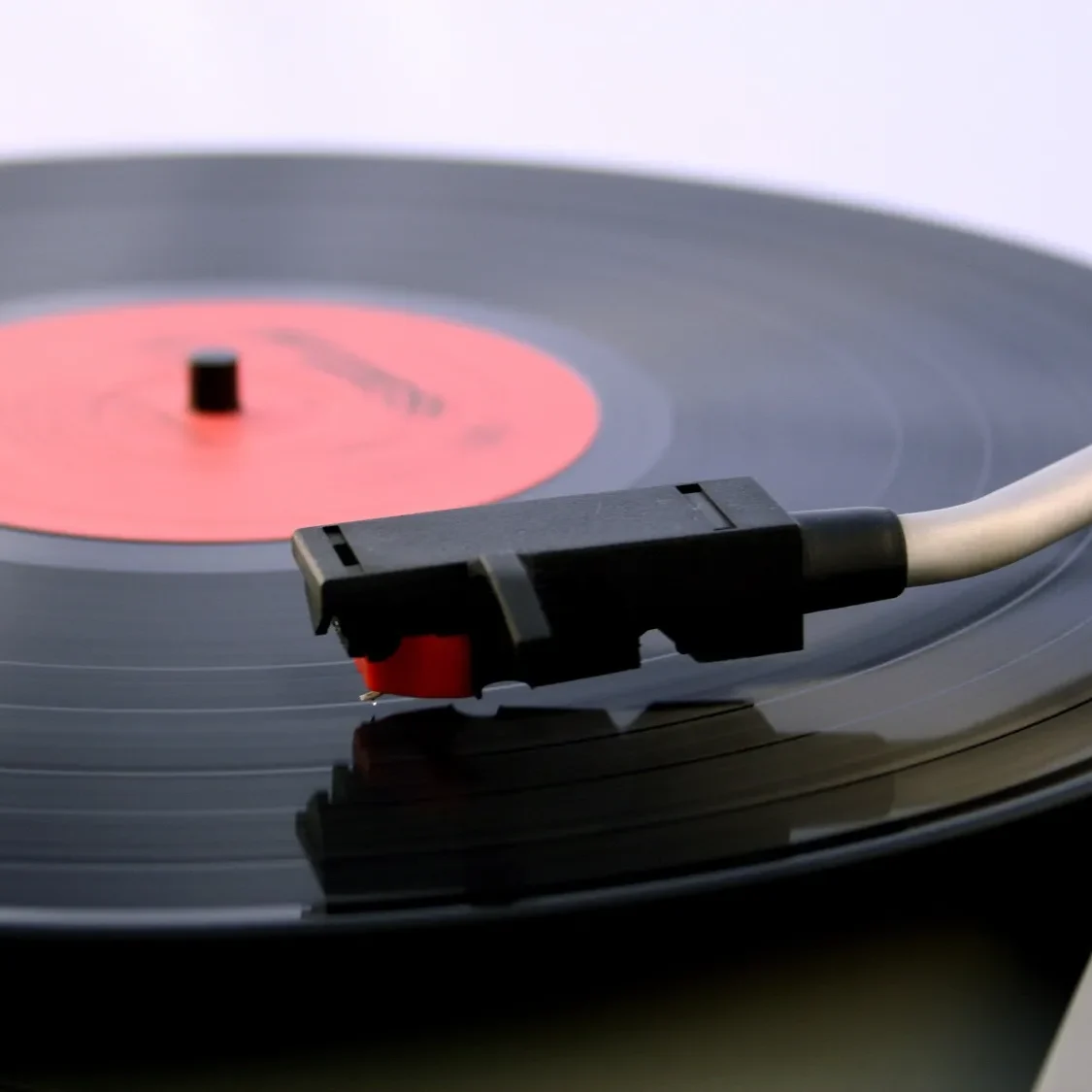 Record Player Playing a Record (Cropped)